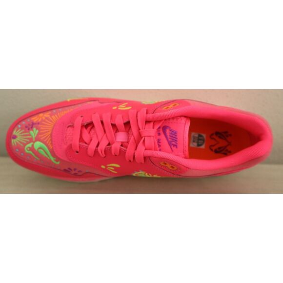Nike FQ8172-645 Men 10.5 Women 12 Pink “Day of the Dead” Air Max 1 PRM Shoes - Picture 6 of 14